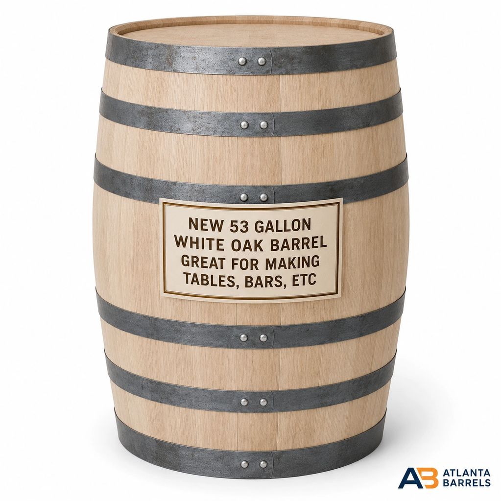 ATLANTA BARREL DRUM BARRELS DRUMS WHISKEY BOURBON WHISKY OAK WHITE WOODEN WOOD FOOD GRADE GEORGIA 