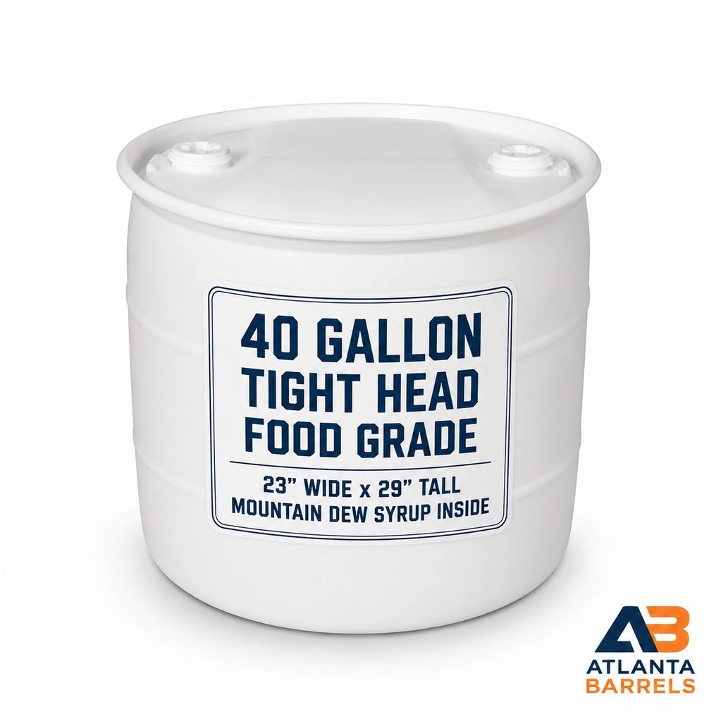 Food grade plastic poly drum barrel drums barrels 55 gallon rain storage shipping container water 