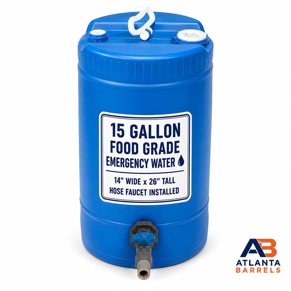 ATLANTA GEORGIA PLASTIC POLY DRUM BARREL DRUMS BARRELS IBC TOTE TANK TOTES TANKS EMERGENCY WATER 