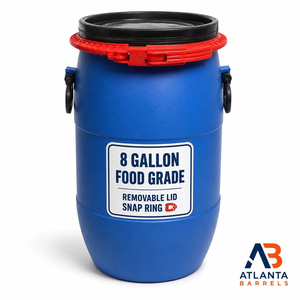 Food grade plastic barrel drum Atlanta Georgia BARRELS drums water tank IBC tote metal steel rain