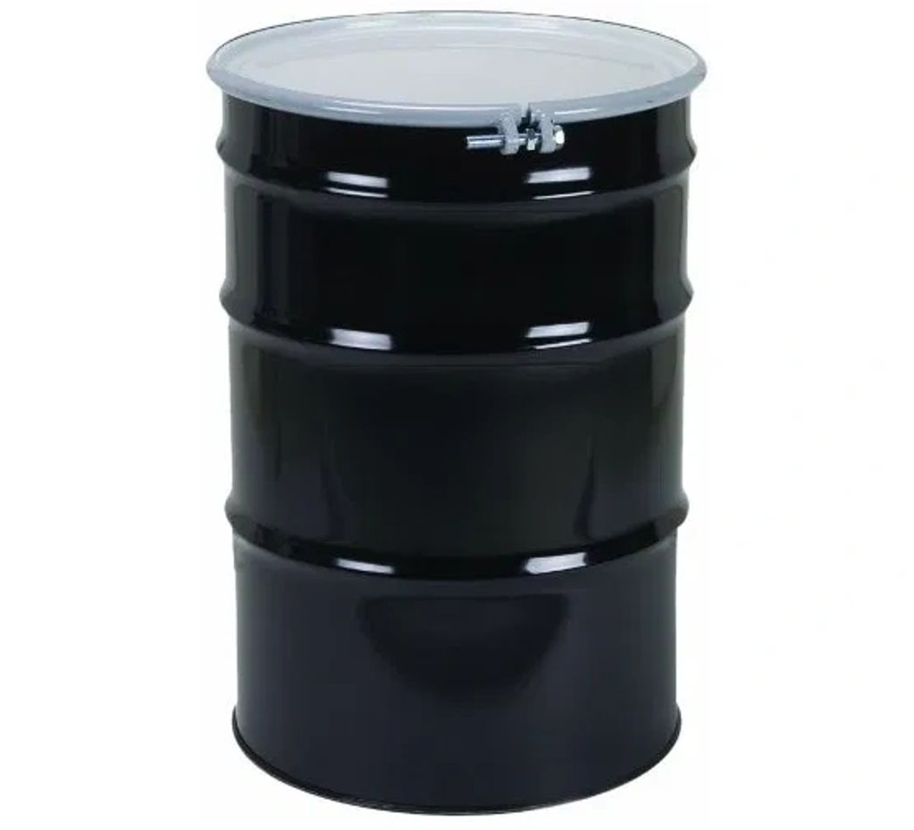 Atlanta Burn Feed Storage Barrel 55 Gallon Steel Barrels Open Top + Lid (Colors Vary) Used, Unwashed