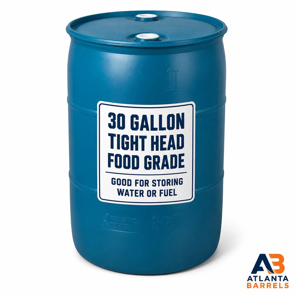 Atlanta plastic poly drum barrel drums, BARRELS food grade water tank IBC tote totes rain storage 
