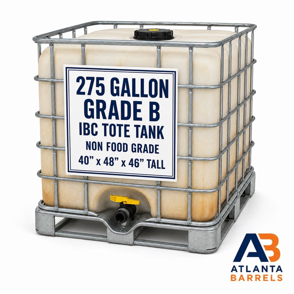 Atlanta barrel IBC tote plastic drum drums BARRELS, Georgia Poly water tank non food grade rain 