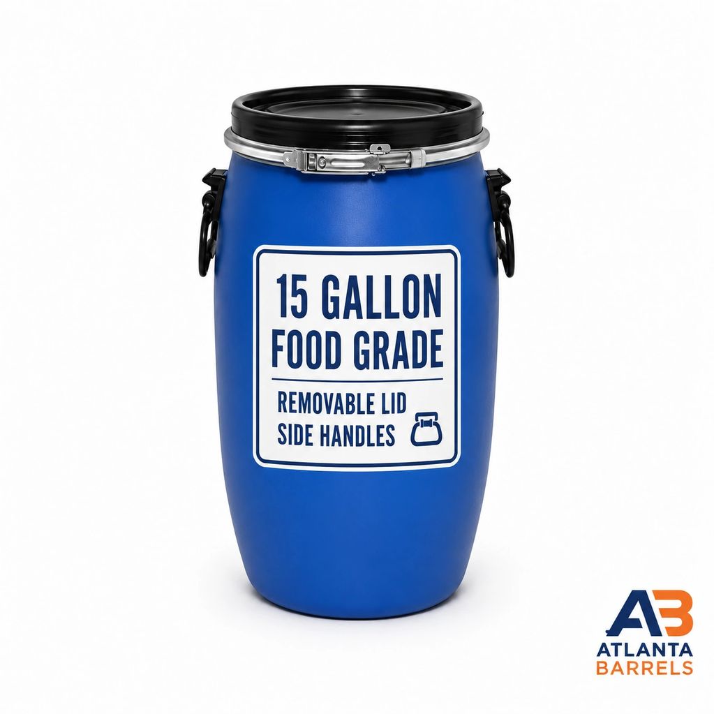FOOD GRADE PLASTIC BARREL DRUM ATLANTA GEORGIA BARRELS DRUMS IBC TOTE TANK TOTES TANKS WATER RAIN 