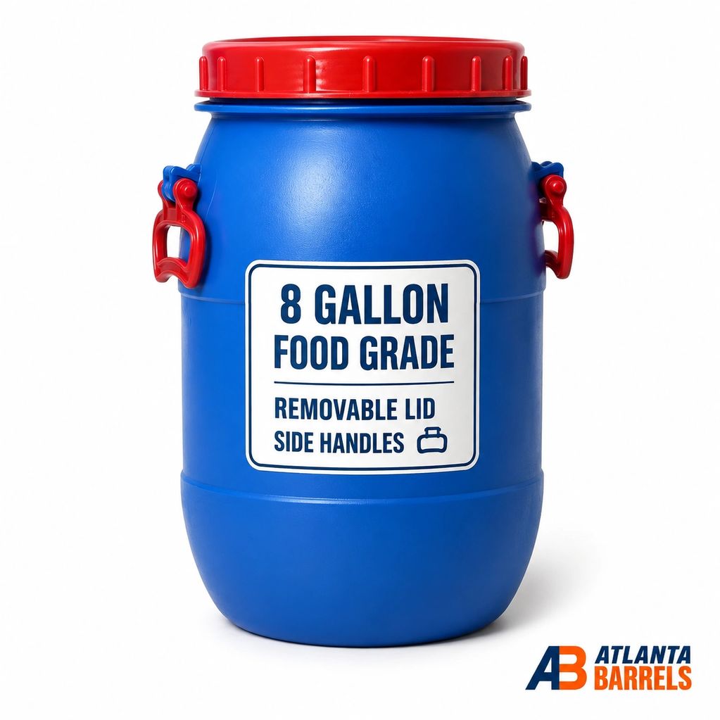 Food grade plastic barrel drum Atlanta Georgia BARRELS drums water tank IBC tote metal steel rain