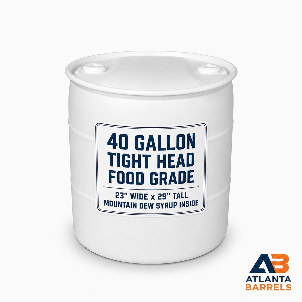 ATLANTA BARREL DRUM BARRELS DRUMS IBC TOTE TOTES WATER TANK TANKS FOOD GRADE STORAGE CONTAINER POLY 