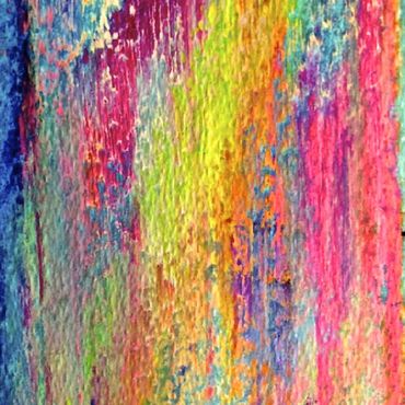 Rainbow brushstroke pattern painting