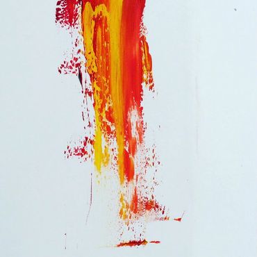 Rainbow gradient brushstroke abstract