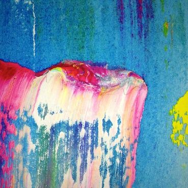 Purple and red textured abstract art