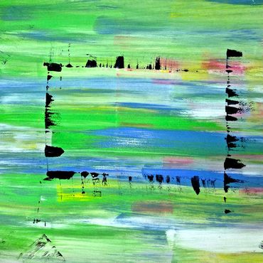 Green horizontal line abstract