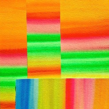 Vibrant red and green striped abstract