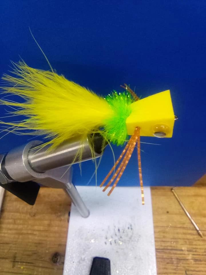Yellow Foam Block Head Popper