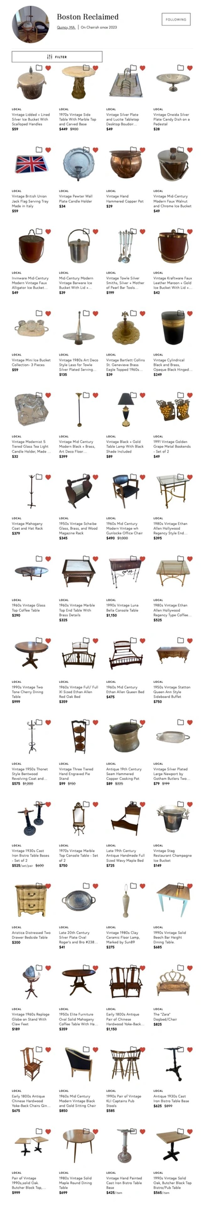 Click above to see some of our available pieces. Feel free to reach out with inquiries!