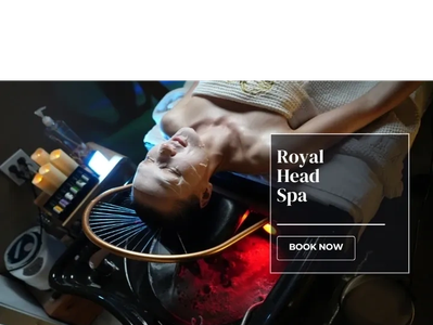 A guest enjoys the Royal Head Spa at Scalp Therapy Head Spa in Denver. 