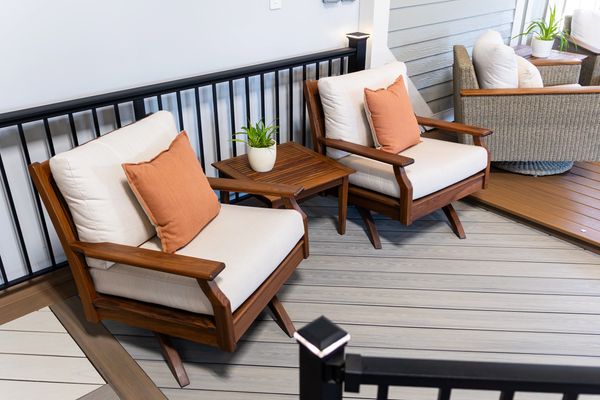 Wood swivel rockers outdoor furniture