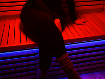Infrared and redlight therapy sauna located at Studio Aligned, in Monticello NY.