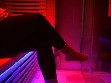 Infrared and redlight therapy sauna located at Studio Aligned, in Monticello NY.