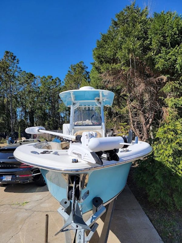 Front Bow of the Boat 
Showing an Anchor Spot-Lock Ulterra Motor.