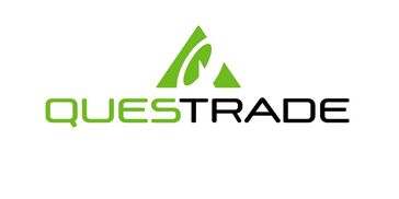 Questrade logo with a green abstract 'Q' symbol above the name 'Questrade' in green and black text.