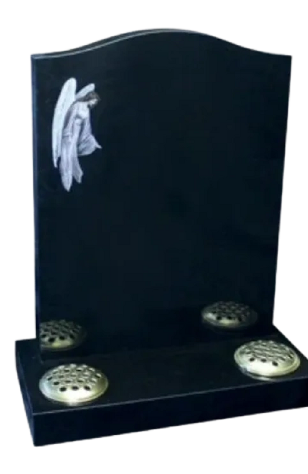 Black Granite OG with a hand etched image