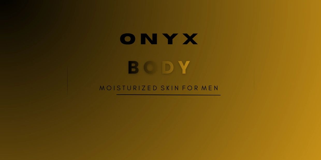 ONYX BODY moisturizing skin product for men.