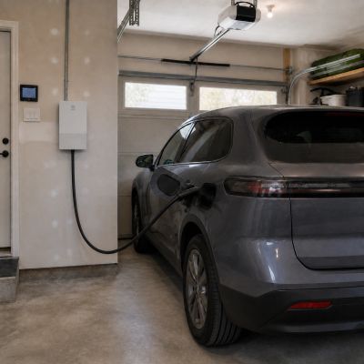 GM Energy home EV charger installation in a Southeast Michigan residential garage