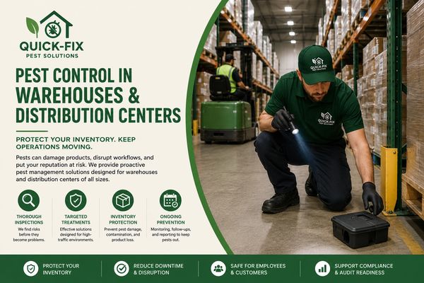Pest control services for warehouses and distribution centers.
