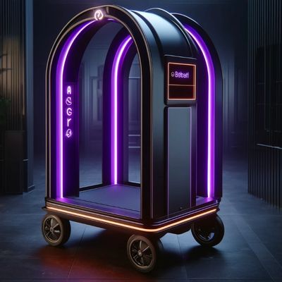 abellcart, self driving luggage cart, brandon burnett, robot luggage cart