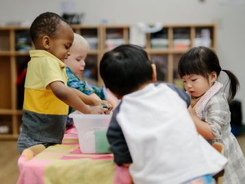 toddlers playing in sensory environment 