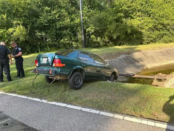 car wreck off road