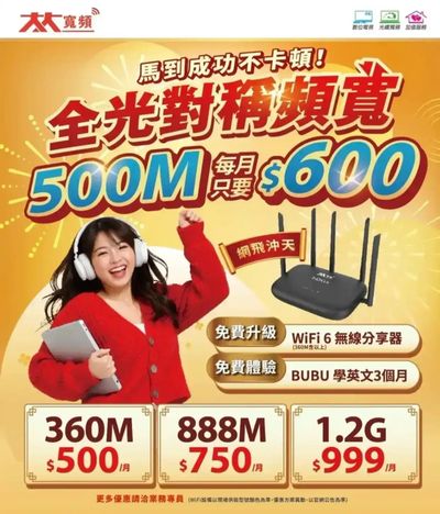 大大寬頻的光纖網路頻寬方案