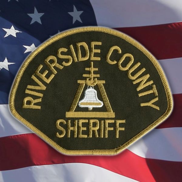 American Flag Patch - Riverside County Sheriff Gold