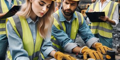 Radiation workers onsite