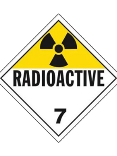 Radiation Class DG7 transport sign