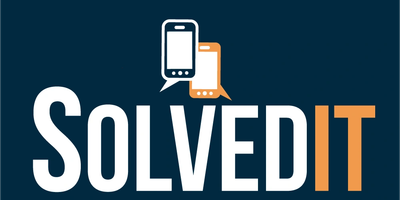 Logo with two smartphones and 'SOLVEDIT' text.