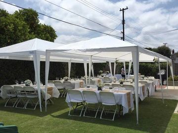 10 foot 30 foot white tent wedding rental