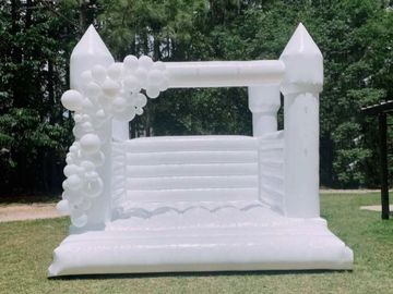 white bouncy house castle wedding rental entertainment
