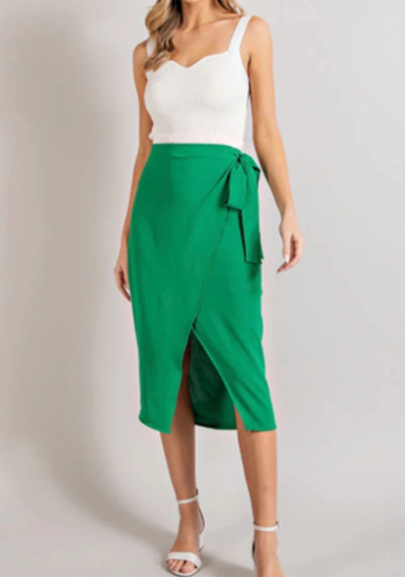 Green Wrap Skirt
