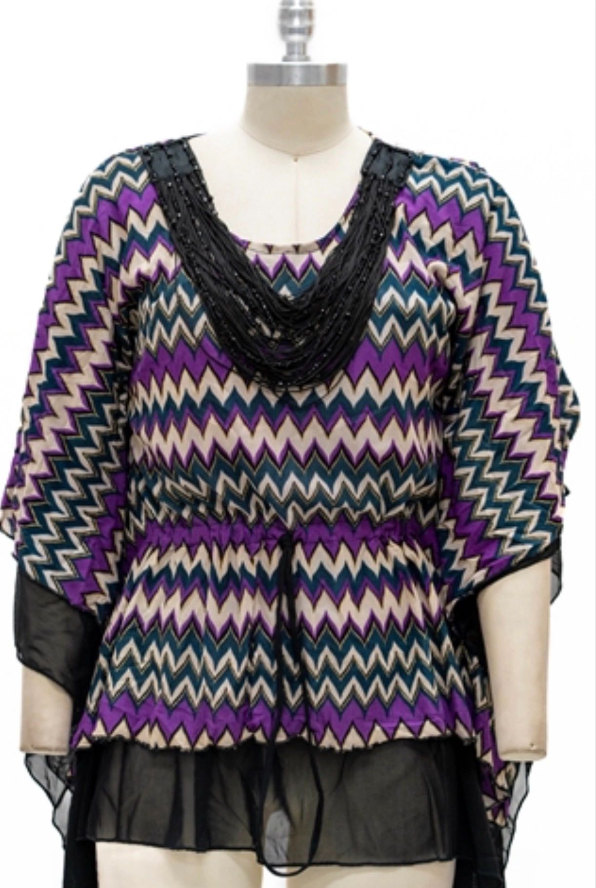 Purple Print Blouse