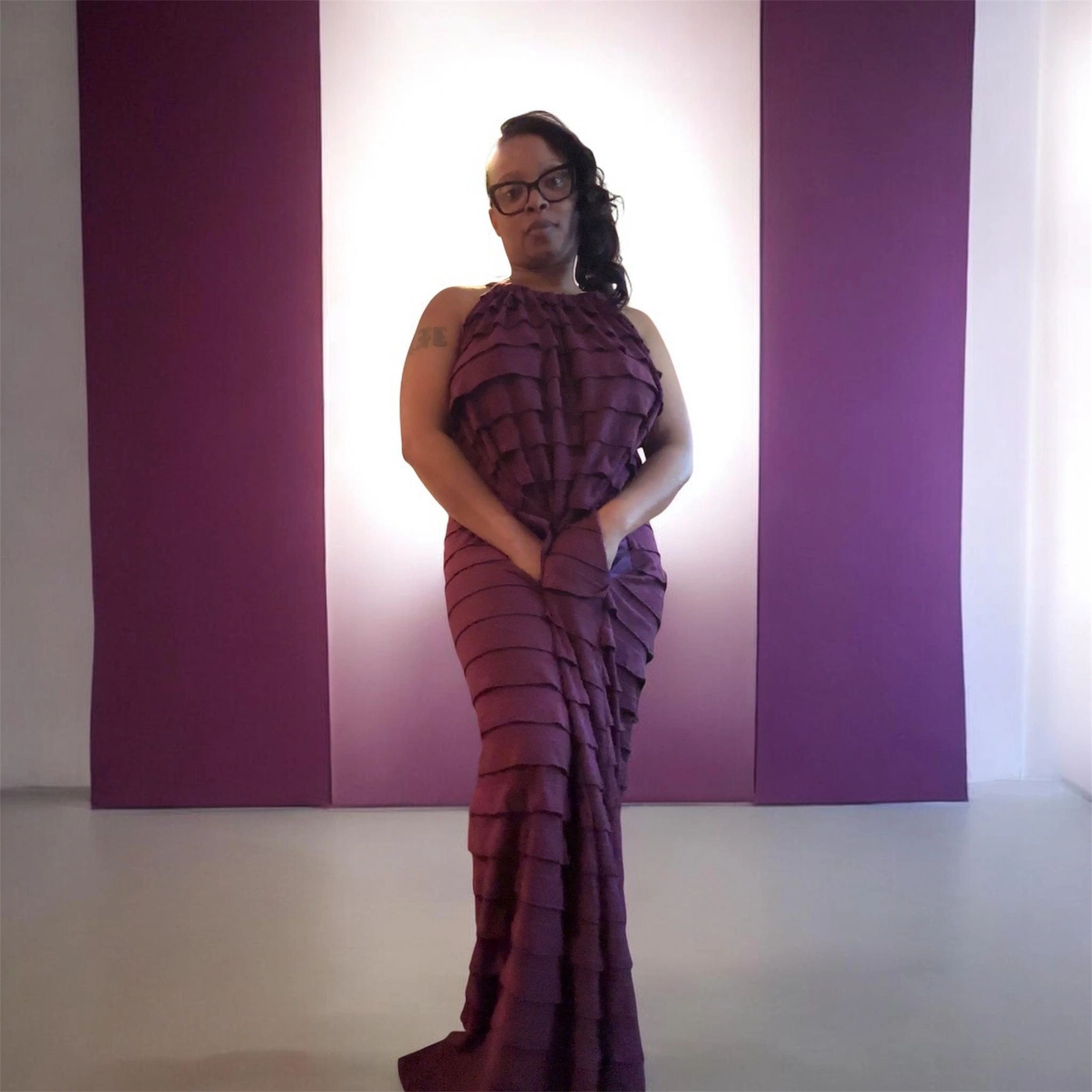 Overflow Purple Dress