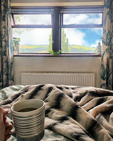 Tower Cottage Halifax Master bedroom - valley views 