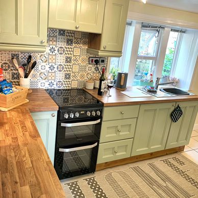 Kitchen at Tower Cottage holiday home 