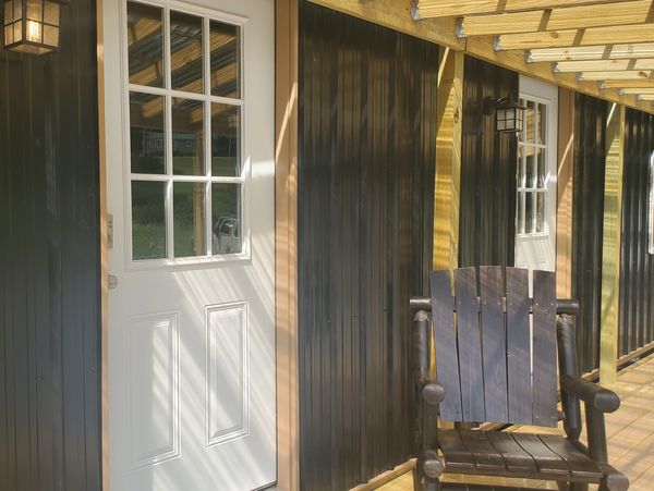 We have 3 Cabins
1  (3 bdrm with full kitchen sleeper sofa sleeps 8 washer dryer)
2 (1 Bdrm w/queen 