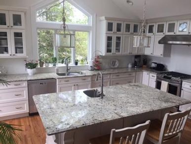 Granite Snowfall with Ogee edge