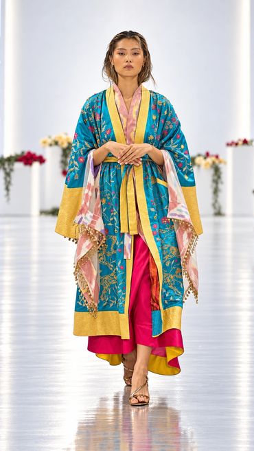 Model walking the runway during Histoire Blanche Fashion show produced by High Society MGMT