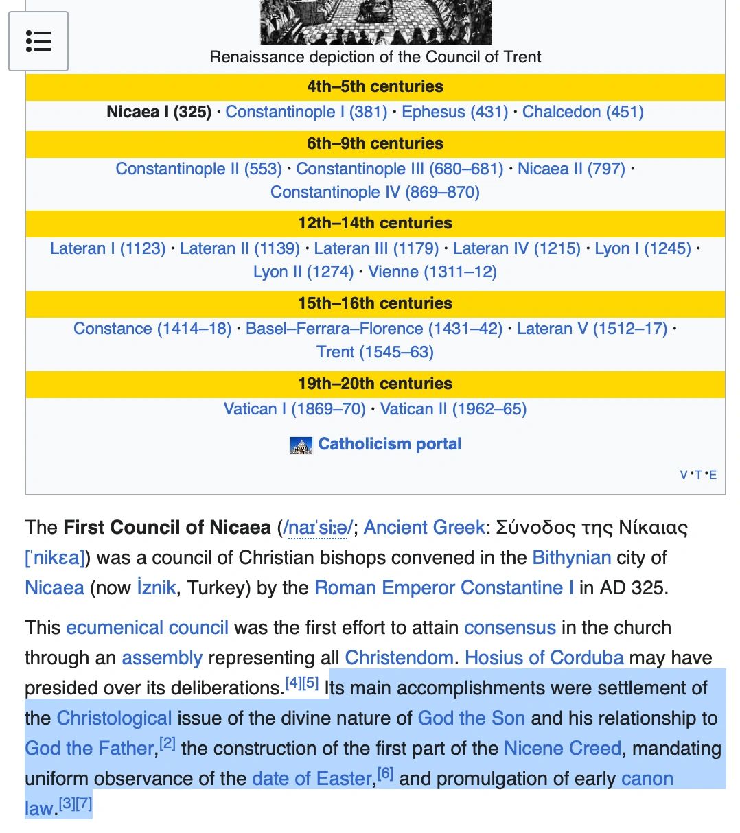Constantine's First Council of Nicaea and the goal of settling Christological issues Constantine's First Council of Nicaea and the goal of settling Christological issues