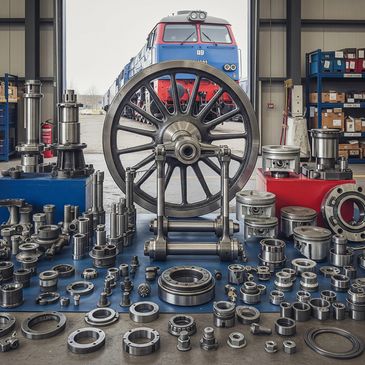 Depot of spare parts for locomotives and trains