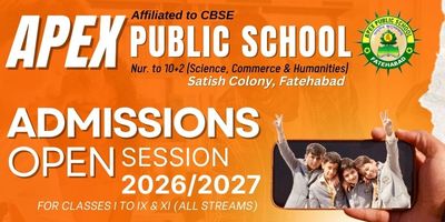 Apex Public School admission open for session 2026/2027 in Fatehabad.