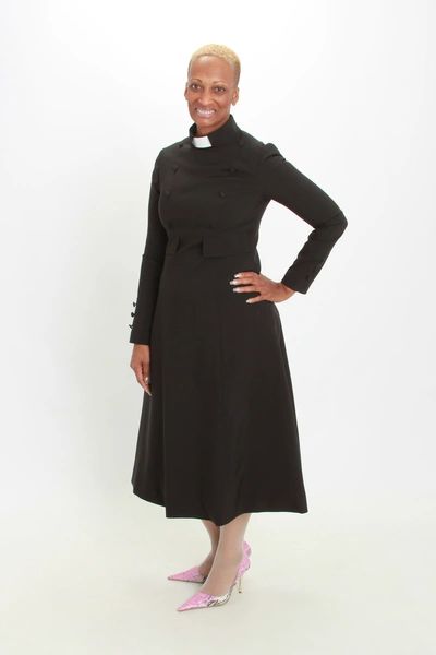 Black Basic Clergy Dress