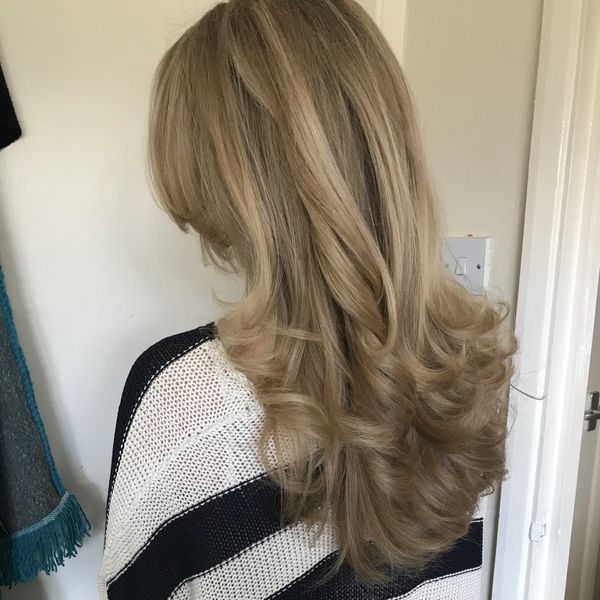 Long blond hair with balayage
